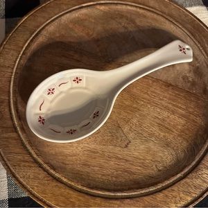 Longaberger spoon rest with box